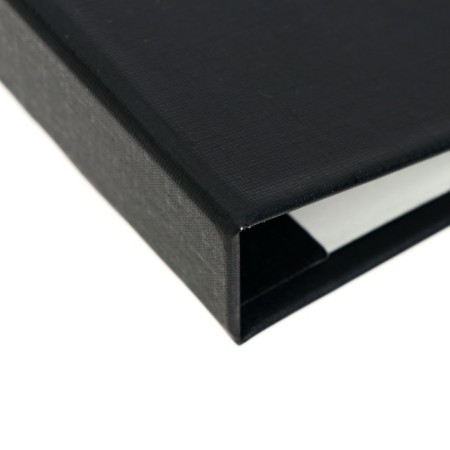 A4 course folder "Course Project", boumvinyl, scallops/cassation, (without paper) black 10kp01-2