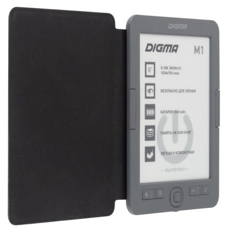 Digma M1, 6 "E-Ink, HD, 1024x758, 600 MHz, 4 GB, Micro SDHC, Gray.-7