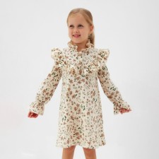 Dress for girls Minaku: Cotton Collection Beige Color, Rr. 92