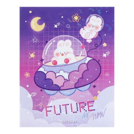 Diary for grades 1-4 "Tender Dreams", solid cover, holography, 48 sheets