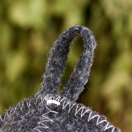 Bath hat "Flock leader", felt gray-2