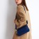 Bag Cross-Bodi with a zipper, blue color