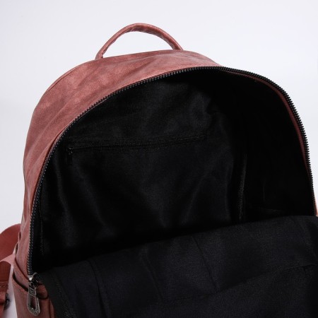 Women's backpack made of artificial leather with lightning, 1 pocket, pink color-5