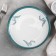 Ceramic "branch" plate, d = 20 cm, white color