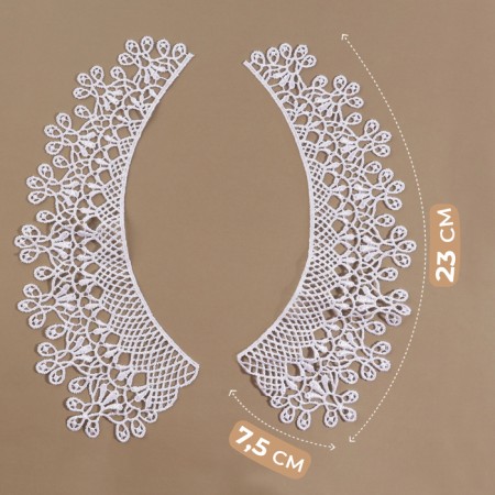 Collar sewing, guipyur, 23 × 7.5 cm, white color-2