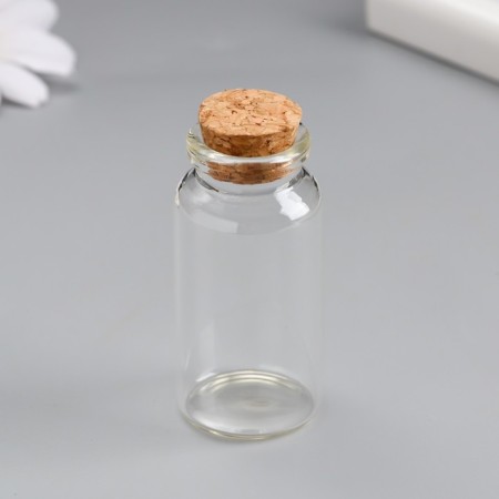Decor for creativity Glass "A bottle with a cork" set of 3 pcs 25 ml 6x3x3 cm-1