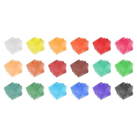 Dry watercolor jovi, 18 colors, d = 20 mm, with a brush-3