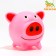 Pig's squeak toy for dogs, 11.4 x 10 x 10 cm, pink
