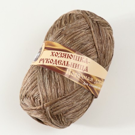 Yarn "Nominal supplement" 100% polypropylene 200 ± 20m/50g set 2pcs (snow -white, dark flax)-2