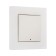 Tot Matte Glass switch, 10 a, 1 cl., With backlight, hidden, glass, white