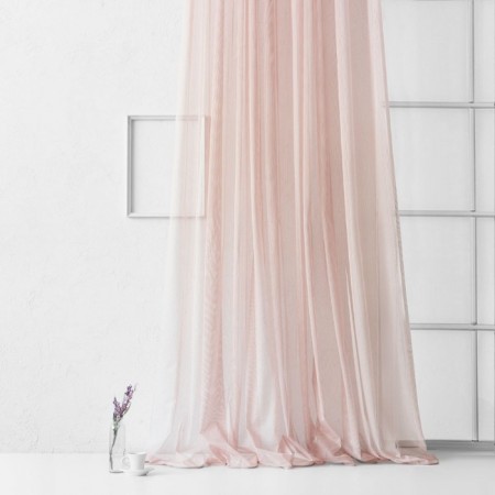 Tulle "Lines", size 300x270 cm, pink color