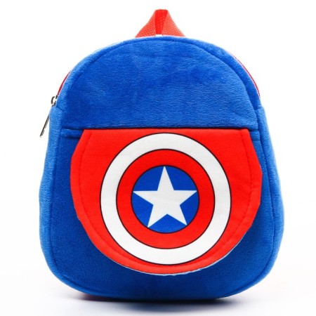 Blue backpack on a zipper, with a pocket, 19 x 22 cm "Captain America", Avengers-2