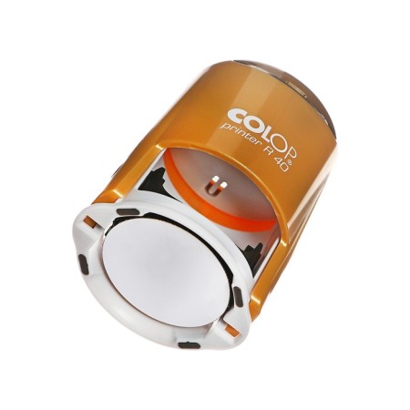 Equipment for round printing automatic Colop Printer R40, diameter 41.5 mm, with a lid, golden housing-3