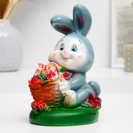 The piggy bank "Roose basket" 17cm gray,