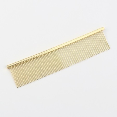 A comb for wool with galvanic coating, 18.8 x 4.2 cm, golden-1