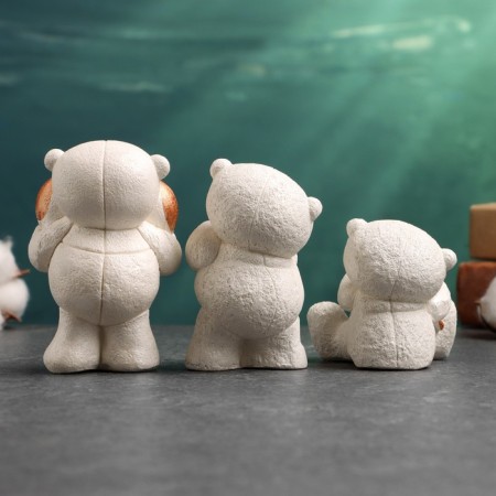 Набор фигур "Мишки с подарками" 10см-2