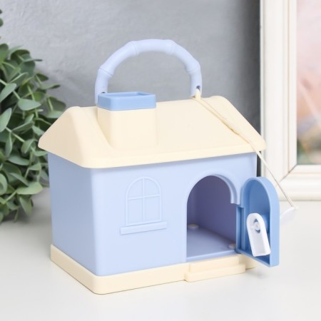 Piggy bank Plastic "House in delicate colors" mix 14x10x13 cm-9