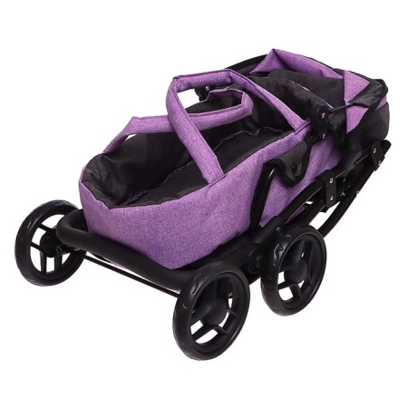 Stroller for dolls is universal, with a basket, metal-9