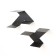 Pan-column "Italian", 2 pcs, black, metal thickness 2 mm, 39 x 16 x 25 cm
