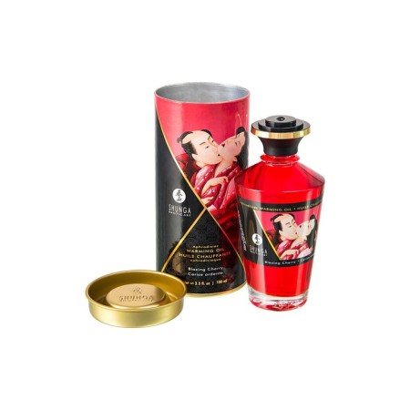 Shunga Blazing Cherry massage oil, heating, cherry, 100 ml-1