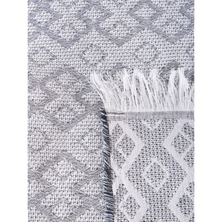 Waffle veil with fringe "Romb", size 150x200 cm-3