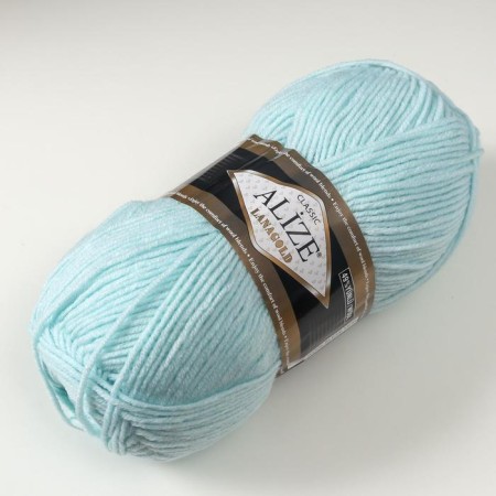 Yarn "Lanagold" 51% acrylic, 49% wool 240m/100g (522 iceberg)-1