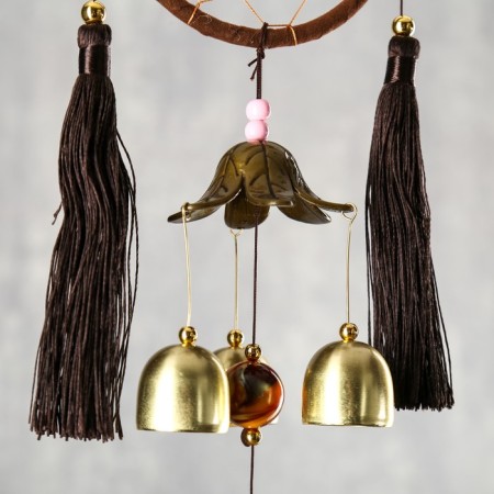 Music of winds with a catfish catfish "Circle with brushes" 4 bells d = 10 length 40 cm-3