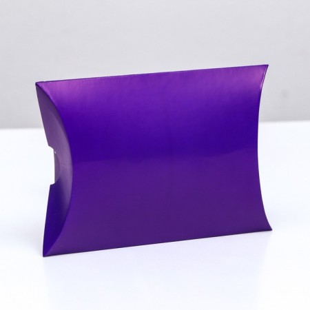 Folding box, pillow, purple, 15 x 11 x 3 cm,