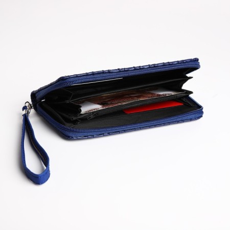 Women's wallet with lightning, blue color-3