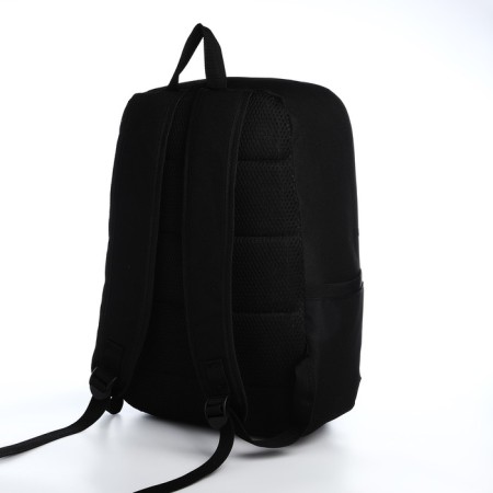 Youth backpack, Fulldorn, classic, lightning department, 2 external pockets, black color-1