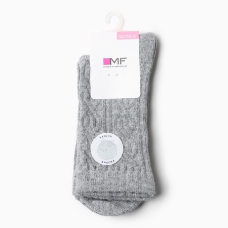 Women's socks, color light gray melange, size 25-27-2