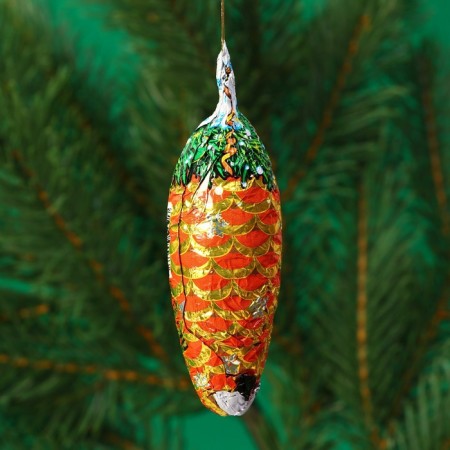 New Year. Chocolate figure "Fir -tree bump" on a thread, mix, 18 g