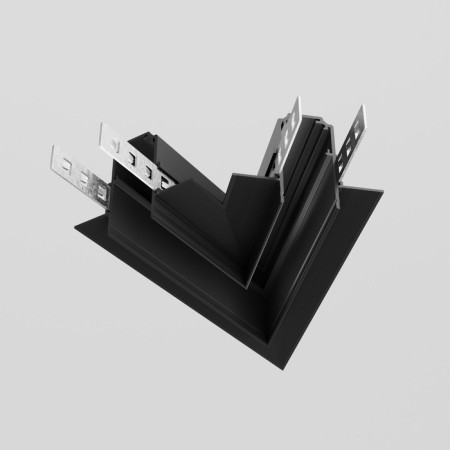 Angle-connector 45 ° Exign built under GCL 12.5 mm, black-1