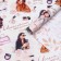 Glossy packaging paper "happiness and love", bilateral, 0.49 x 0.7 m