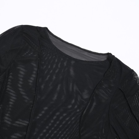 Jumper (longshille) Women's mesh mist, size 44, black-8