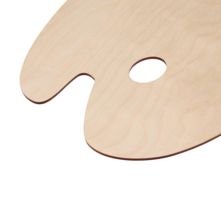 Oval wooden palette 27 x 38 cm, mix-2