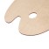Oval wooden palette 27 x 38 cm, mix