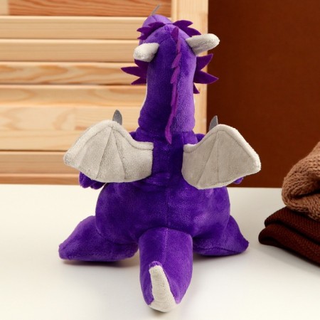 Soft toy "Dragon", 22 cm, purple color-2