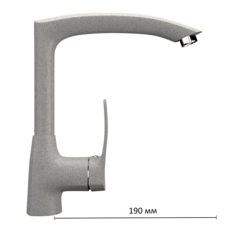 Kitchen mixer Ulgran U005-310, gray color