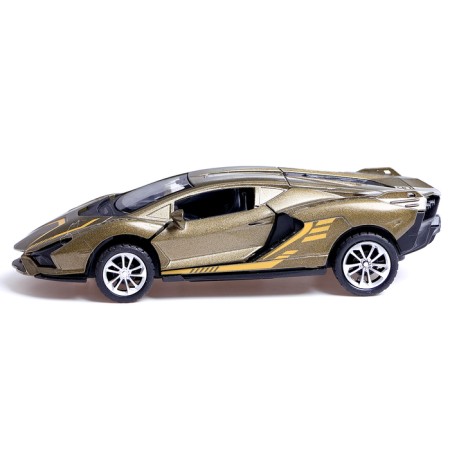Autograd Metal Metal "coupe", 1:28, light and sound, doors open, green color-1