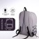 Young backpack from textiles on lightning, 4 pockets, gray color