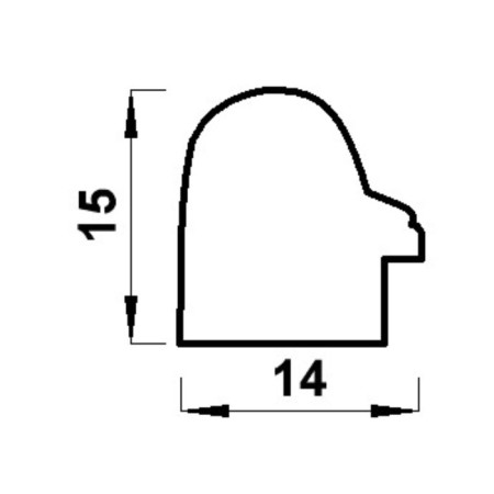 Photo frame Plastic "Mira" 25x35 cm beech with gold (plastic screen)-4