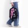 School textile ryukzak "anime", 38x14x27 cm, black color, pink