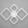 Chandelier from DNO 24305/2 96W LED, Dimmir., 3000-6500k, White, 71x52x10cm