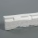 Ceiling skirting board 206057, white 28x53x2000 mm