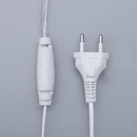 Garland "fringe" 4 × 0.6 m, IP44, transparent thread, 180 LED, warm white glow, 8 modes, 220 V-4