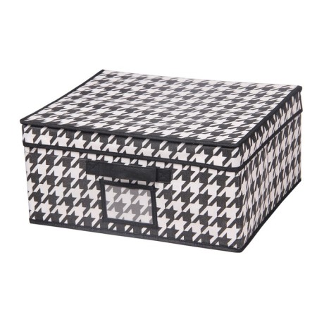 Storage box "Petit", 40x33x18 cm, black and white