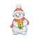 Poster of a cut -off "Snowman with a gift" Dwarked, 49 x 39 cm