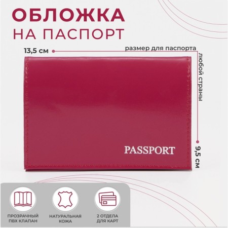 Cover for passport, pink color
