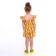 A set for a girl, the color is light beige/black/orange, height 128 cm